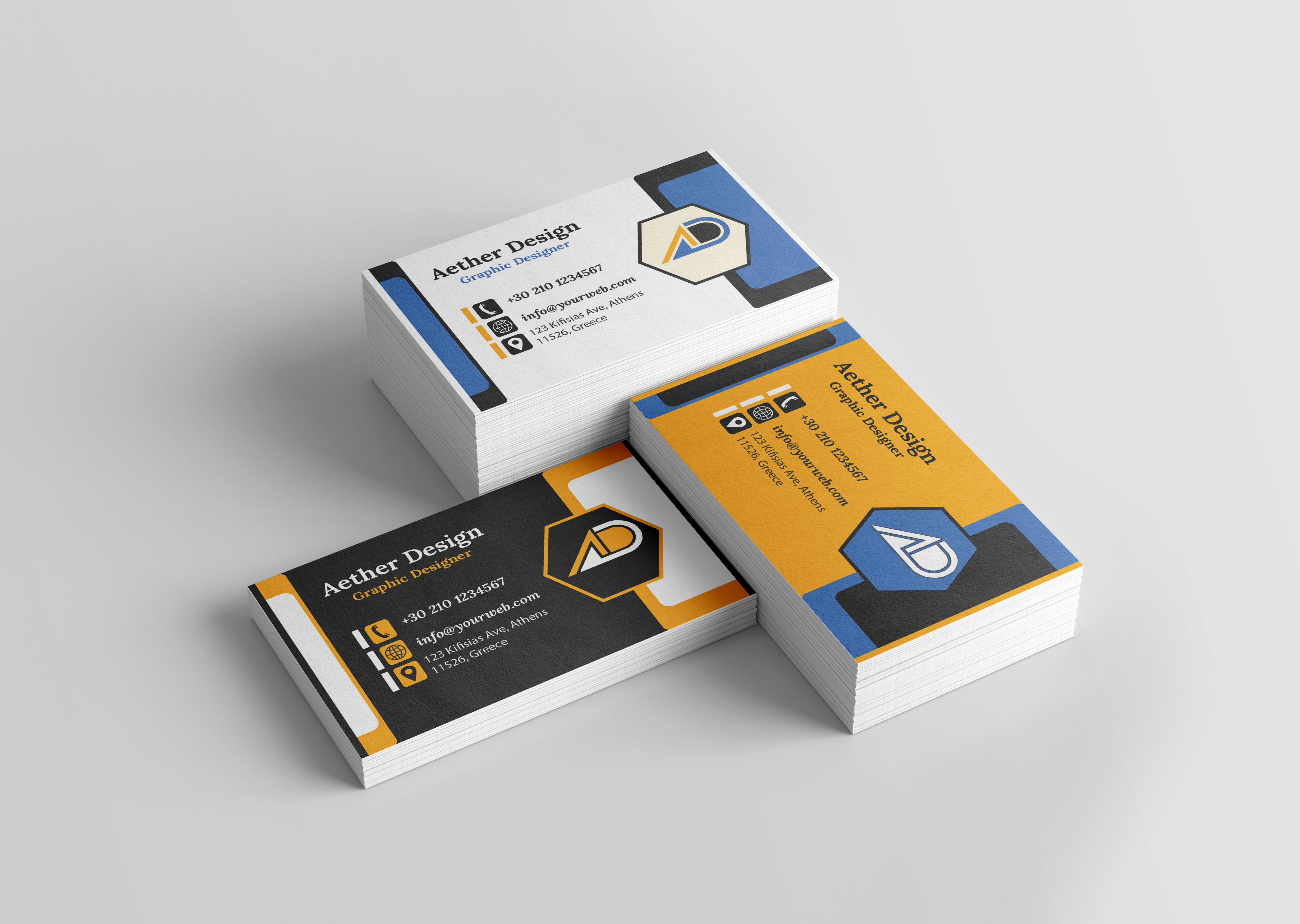 Aether – Minimal Business Card PSD